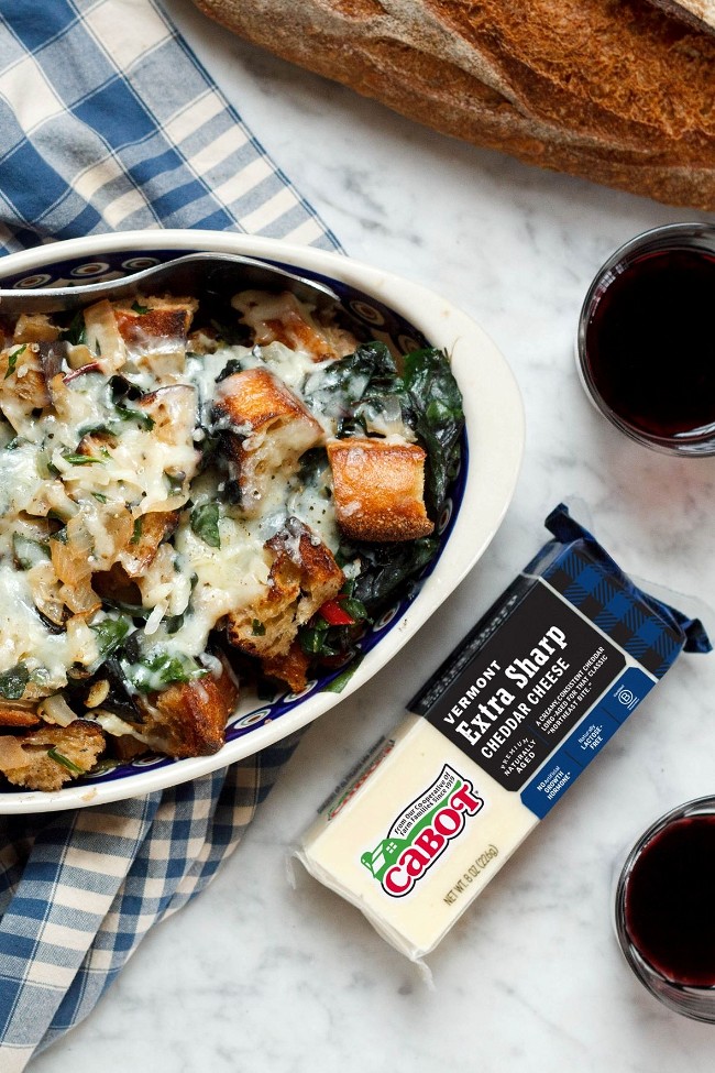 Image of Baked Swiss Chard Cheddar Casserole