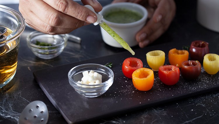 Image of Cut the top of all your tomatoes and delicately clean...