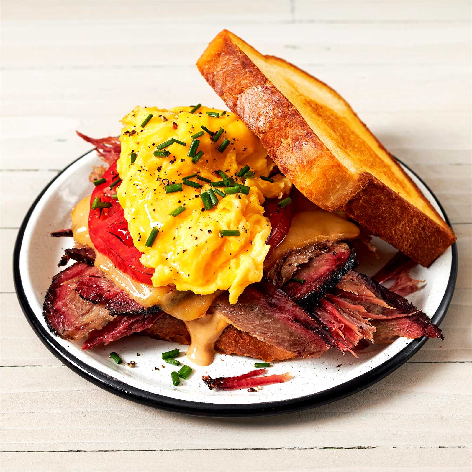 Image of Smoked Brisket Breakfast Sandwich on Texas Toast