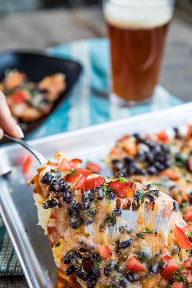 Image of Black Bean and Sweet Potato Waffle Fry Nachos