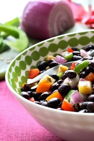 Image of Black Bean Salad with Lime Cinnamon Vinaigrette