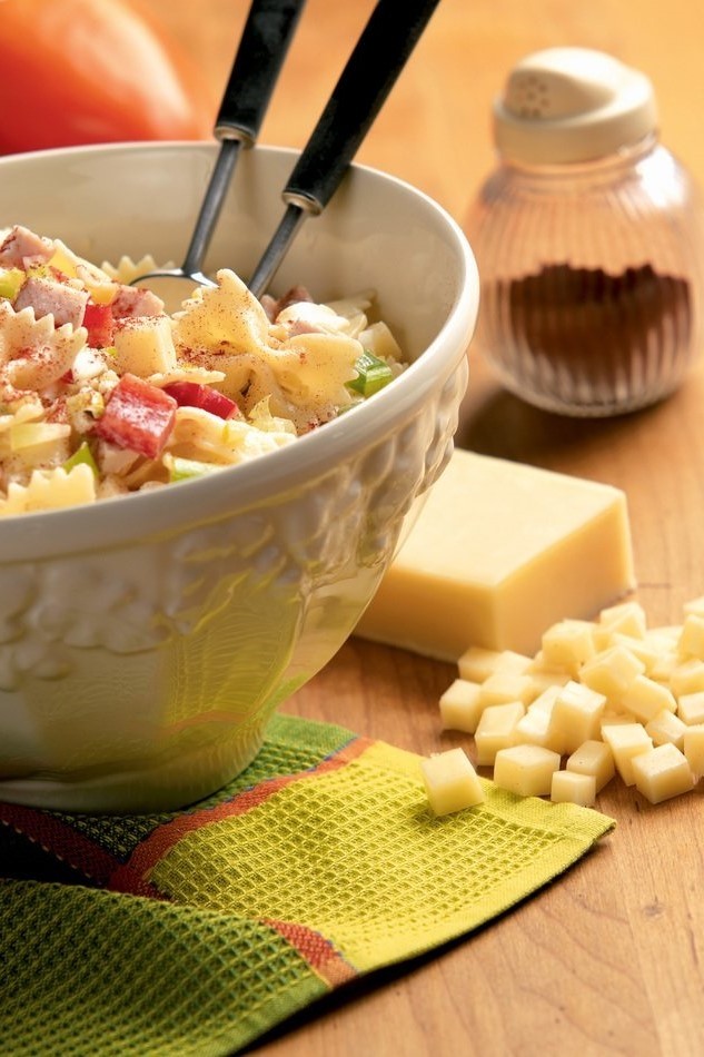 Image of Bow Tie Pasta Salad with Light Cheddar