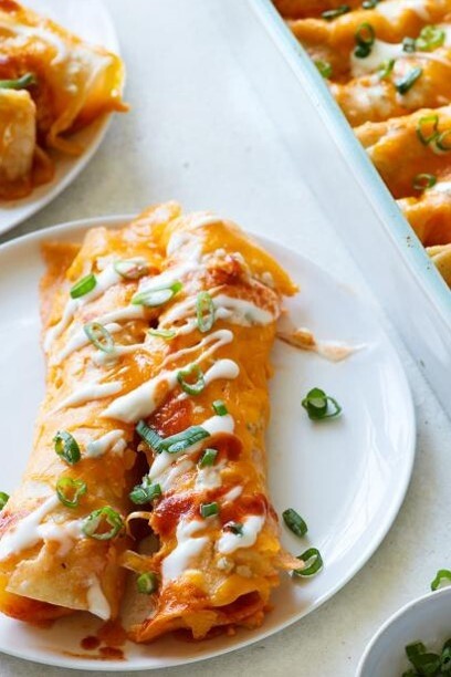 Buffalo Chicken Enchiladas