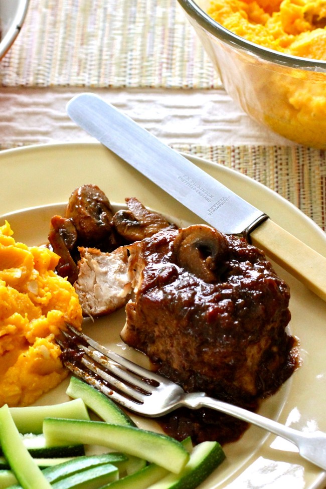 Image of Buttercup Squash & Smothered Pork Chops Recipe