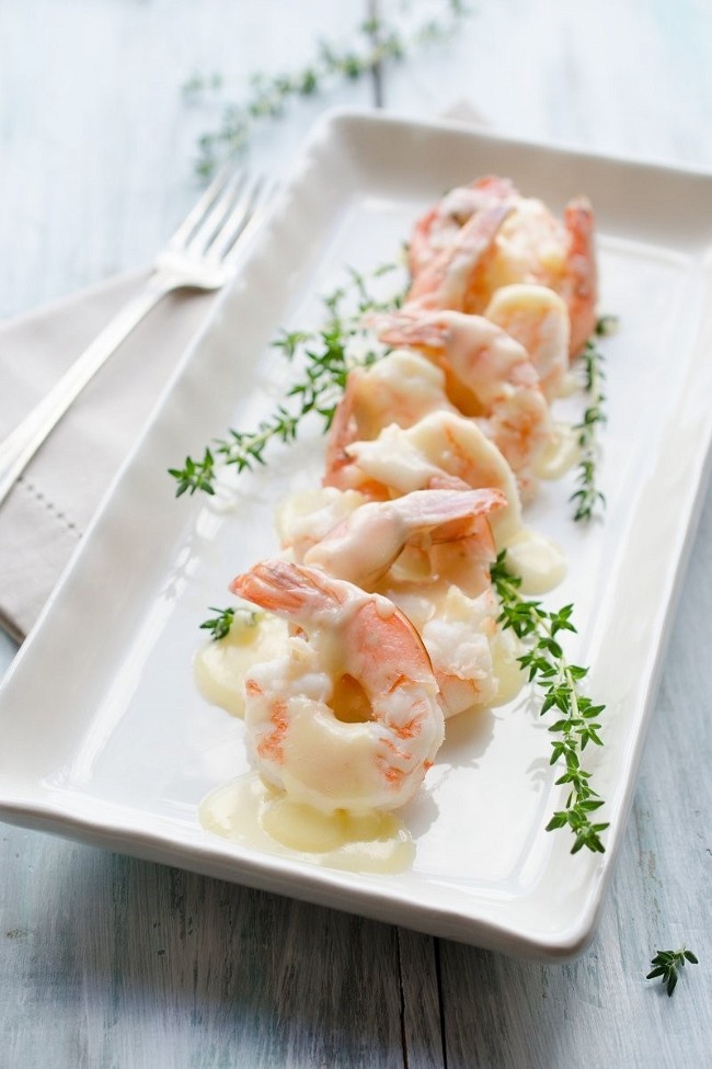 Image of Butter-Poached Shrimp with Beurre Blanc