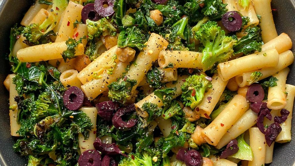 Image of Roasted Broccoli and Kale Pasta