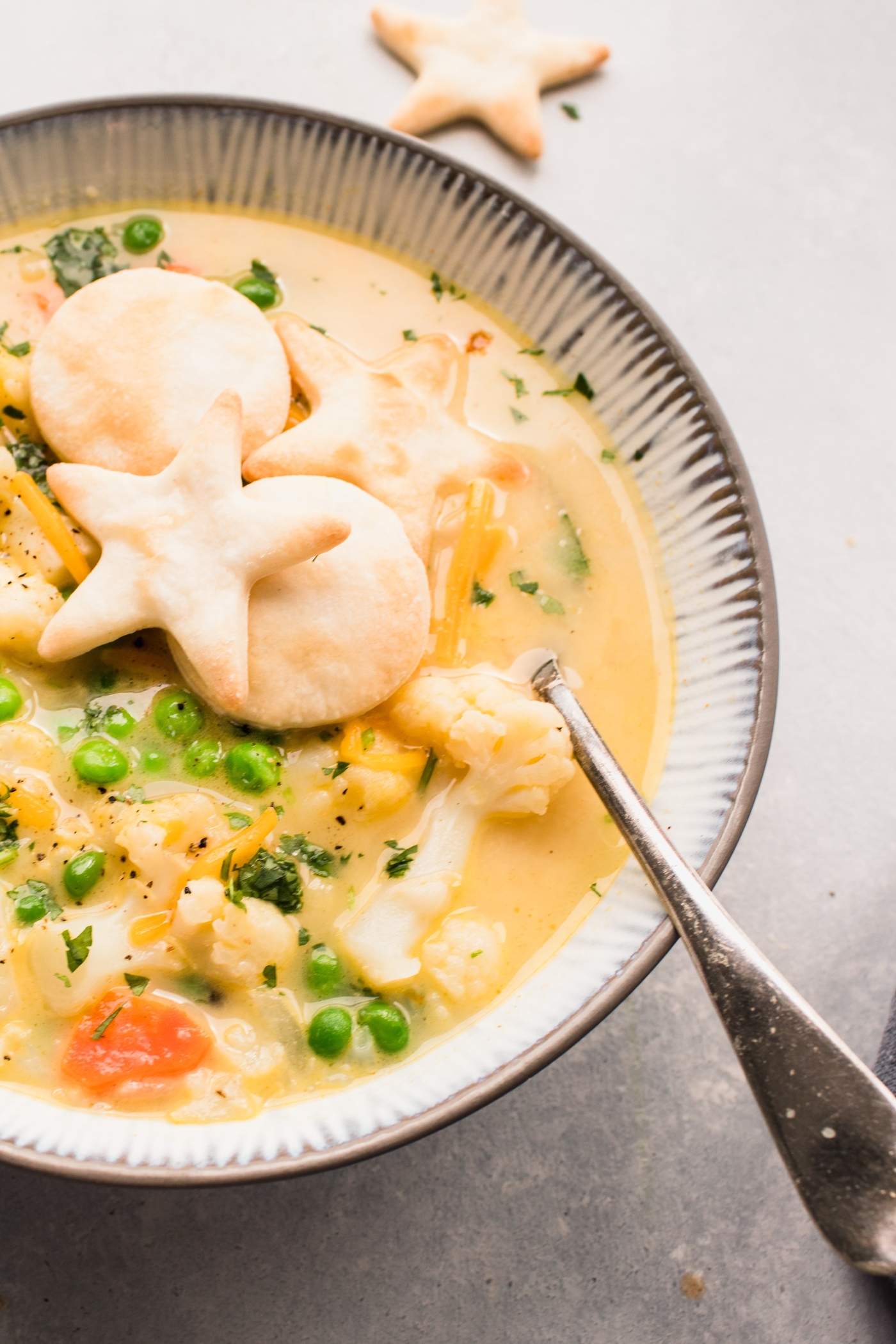 Cauliflower Pot Pie Soup