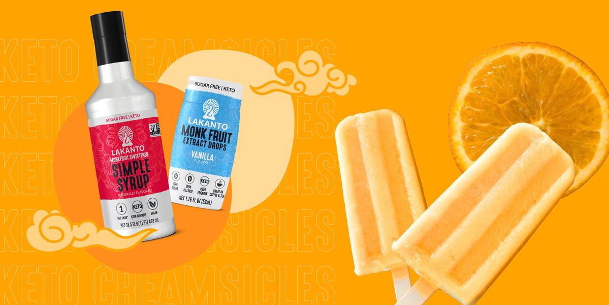 Keto, Low Carb, Dairy-Free Creamsicles