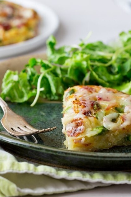 Cheddar, Ham & Asparagus Rosti