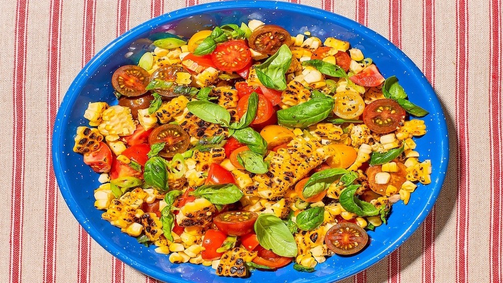 Image of Grilled Corn, Medley Tomatoes, Scallion Salad