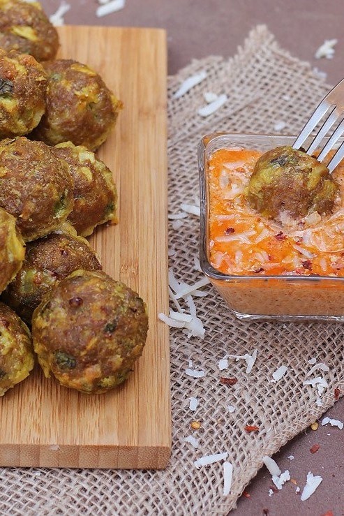 Image of Cheesy Cheddar Stuffed Turkey Balls