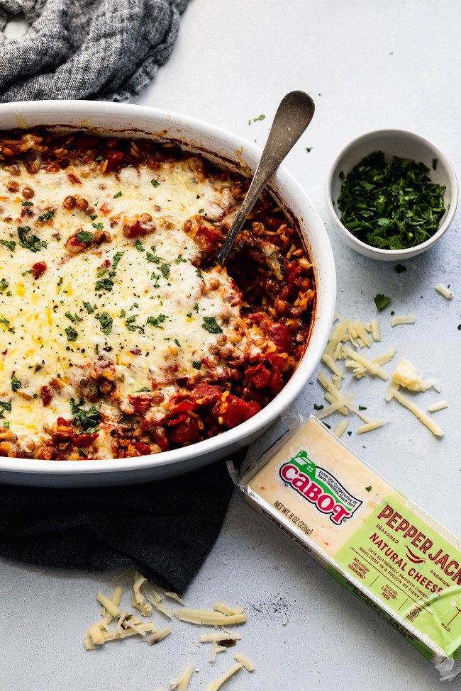 Image of Cheesy Lentils and Rice