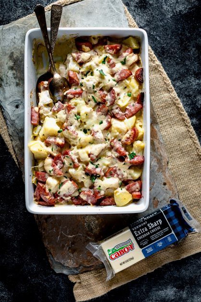 Image of Cheesy Potato Sausage Casserole