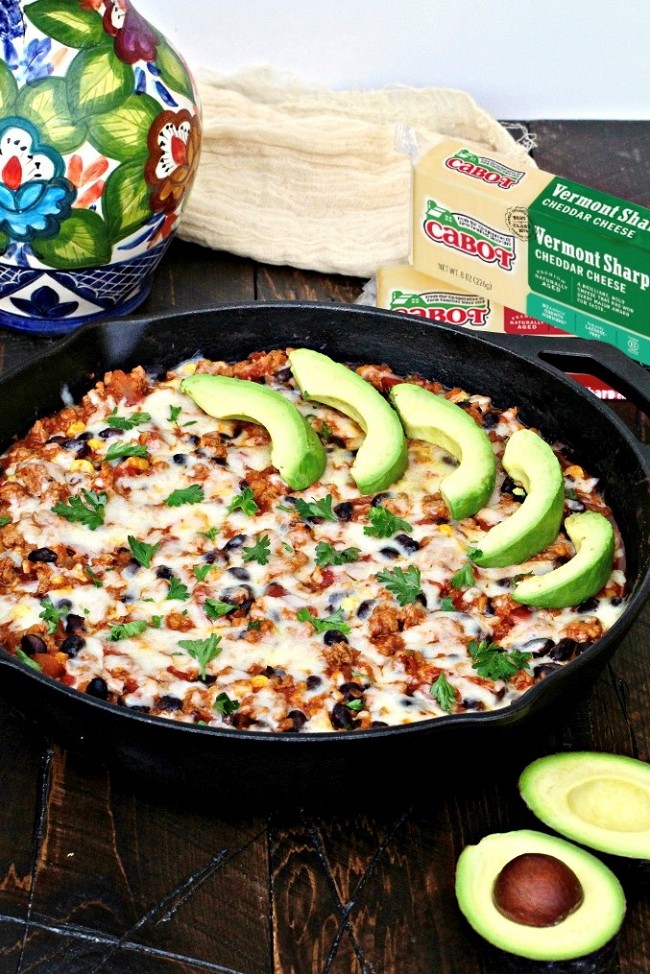 Image of Taco Skillet with Turkey, Cauliflower Rice & Cheddar