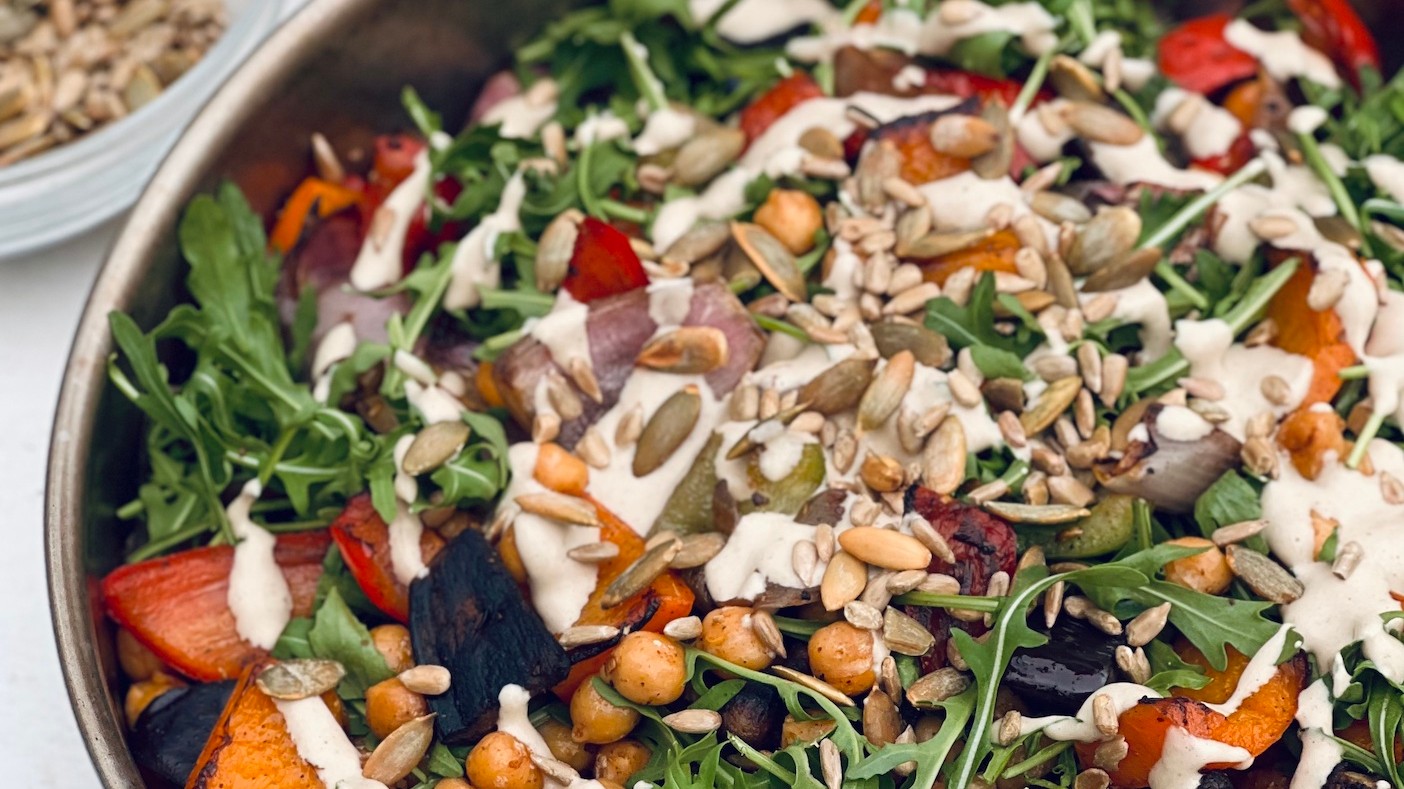 Image of Grilled vegetable and chickpea Salad