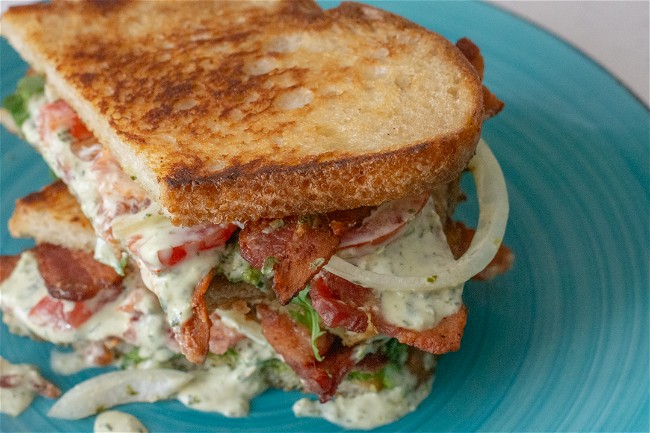 Image of BLT Sandwich w/Everything Basil Sauce