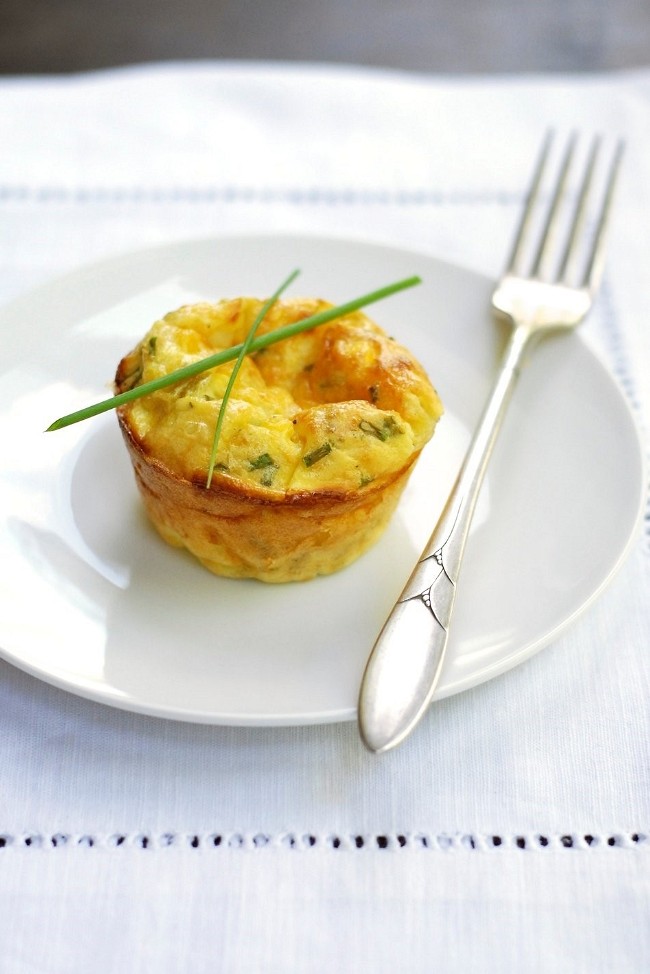 Image of Chive, Cheddar & Green Chili Corn Mini-Quiches
