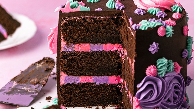 Image of Dark Chocolate Cake with Two Tone Buttercream