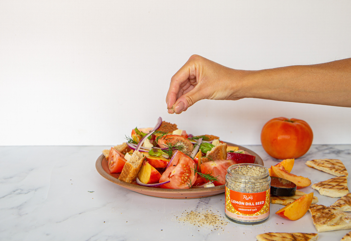 Tomato Peach Panzanella