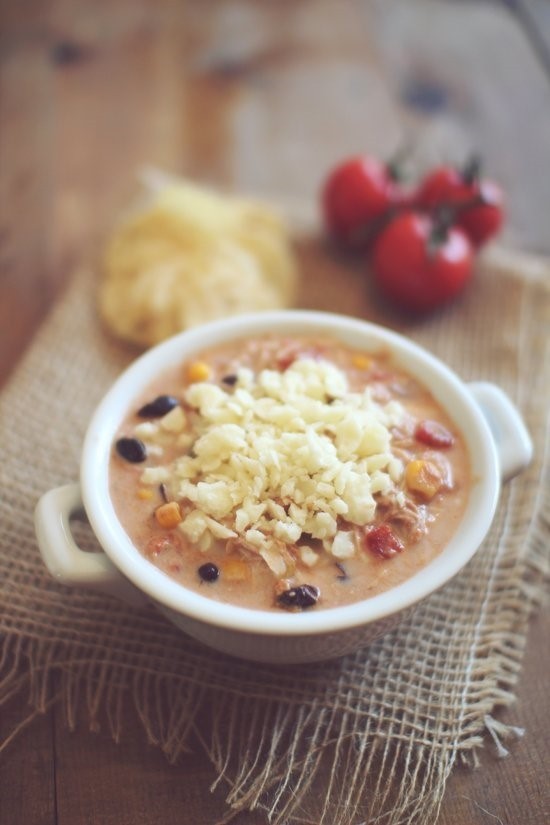 Image of Creamy Chicken Enchilada Soup