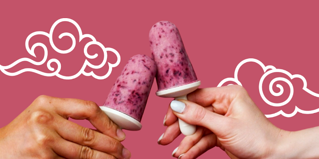 Image of Sugar-Free Blueberry Popsicles