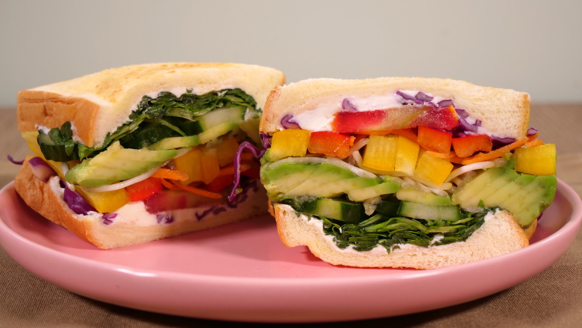 Rainbow Vegetable Sandwich