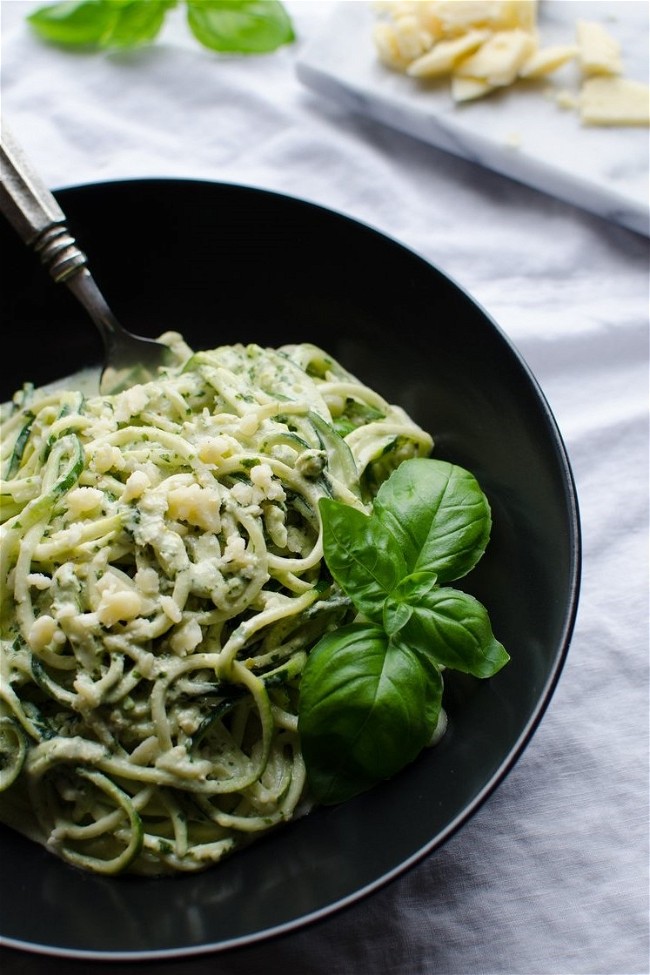 Image of Creamy Pesto Zoodles