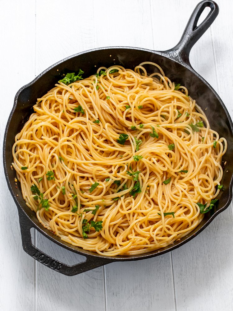 Image of Drain pasta and reserve 1/2 cup of pasta water. Add...