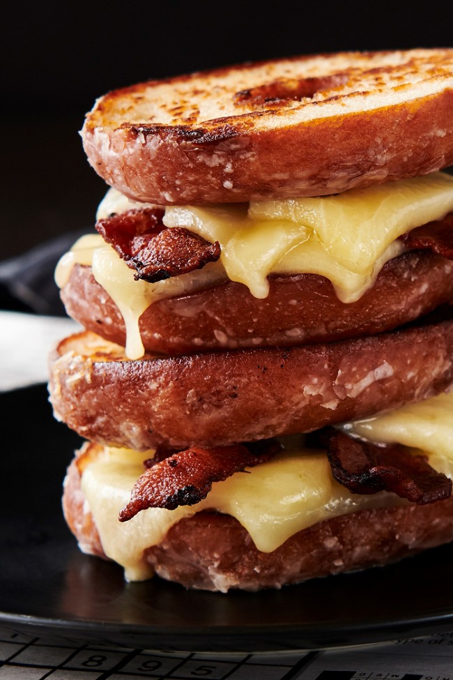 Image of Grilled Cheese Donut with Bacon