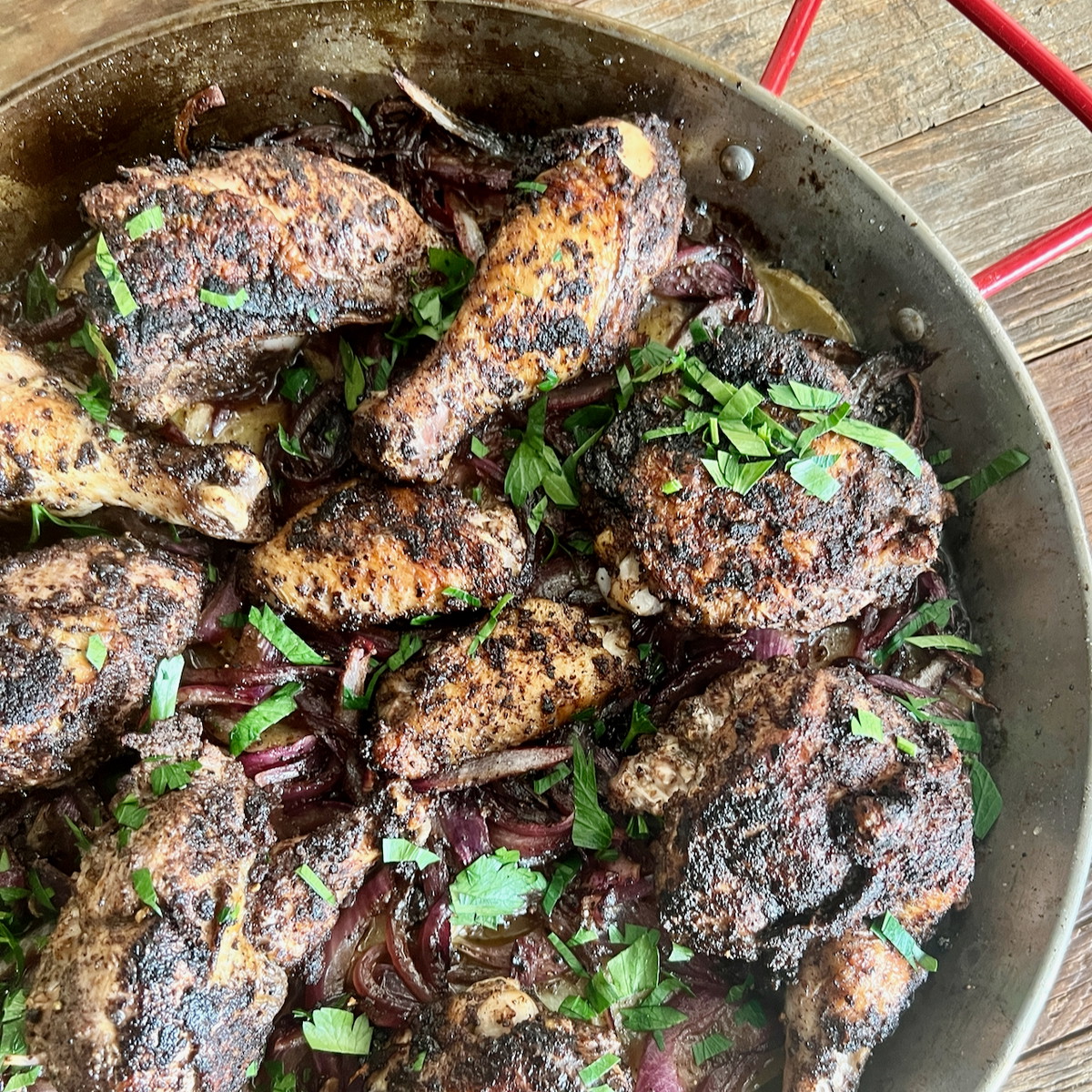Sumac Roasted Chicken with Caramelized Onion and Potato