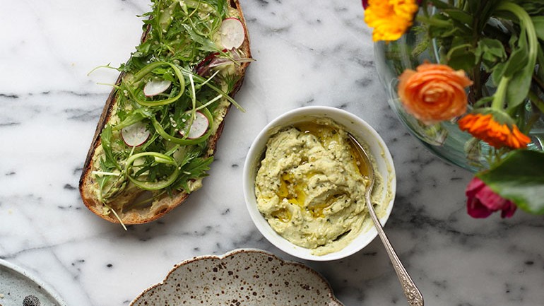 Image of Herbaceous Hemp & White Bean Hummus Recipe