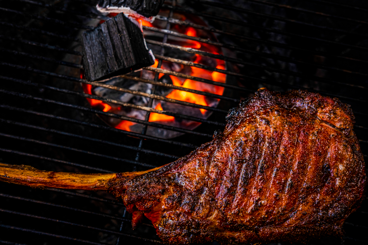 Reverse Seared Tomahawk Steak