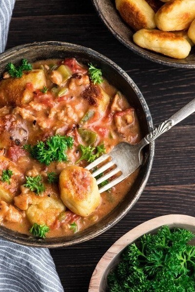 Image of Gnocchi and Sausage with Cheese