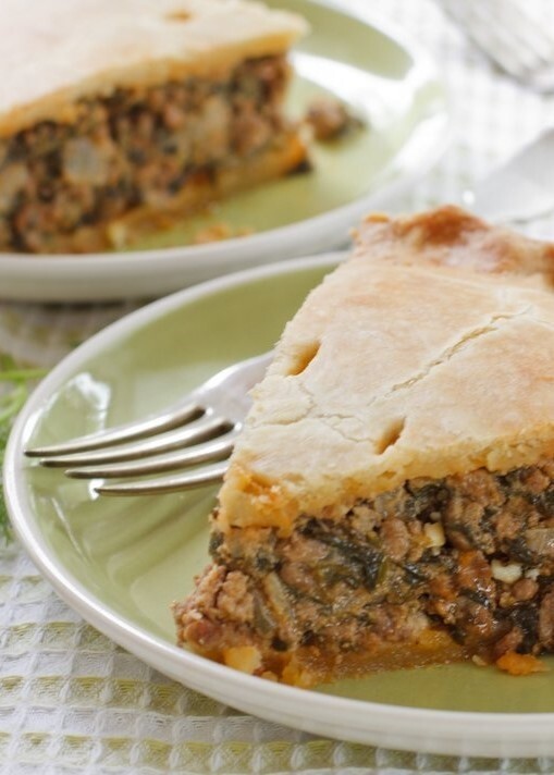 Image of Greek Meat & Spinach Pie
