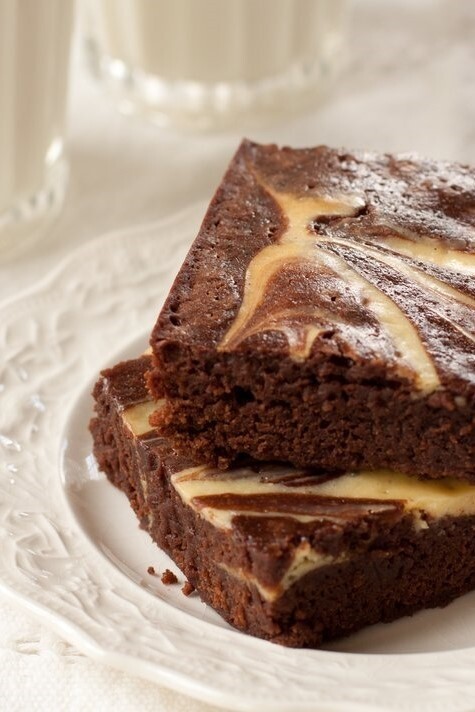 Image of Greek Yogurt Marbled Chocolate Brownies