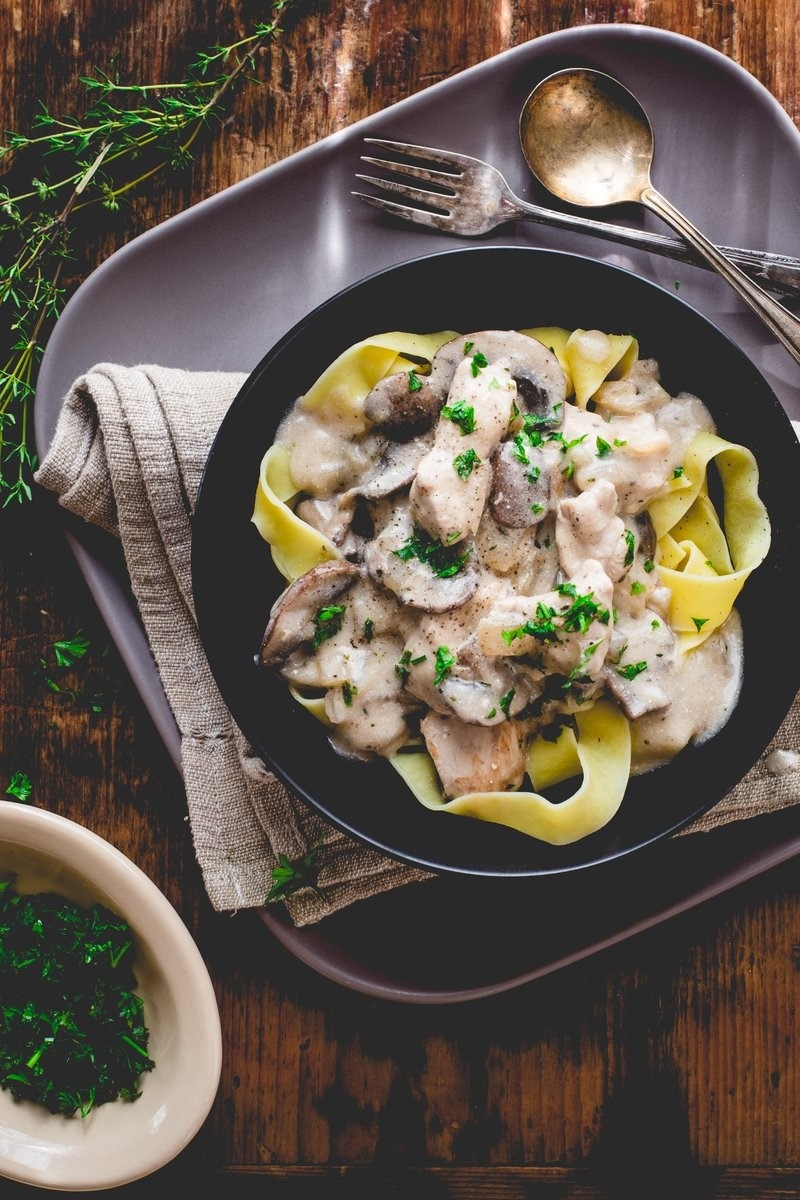 Greek Yogurt Turkey Stroganoff