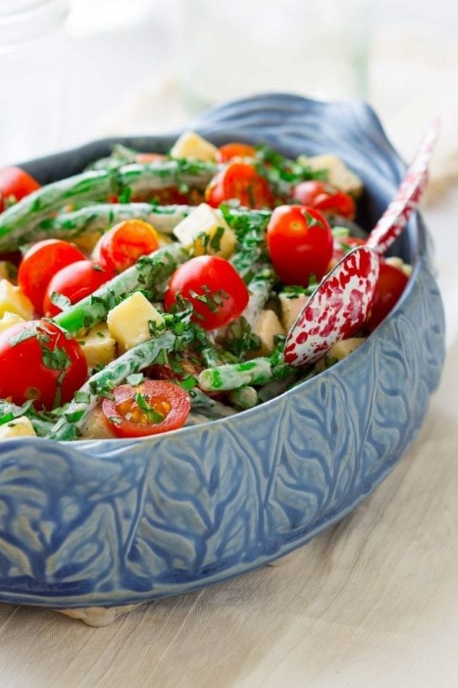 Image of Green Bean, Cherry Tomato and Cheddar Salad