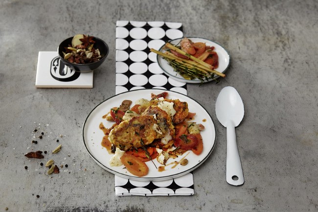 Image of Ingwerkarotten mit Kaspressknödel und Ziegenkäse