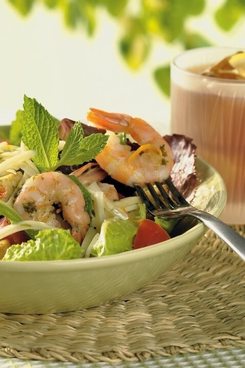 Image of Grilled Shrimp Salad with Orange-Mint Dressing