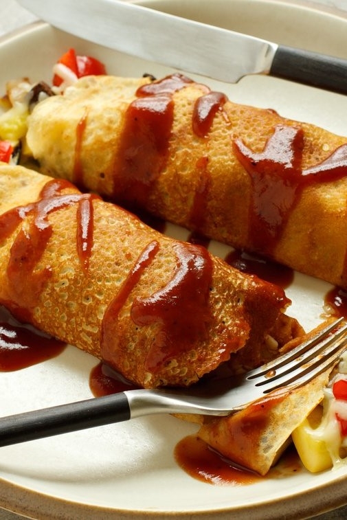 Grilled Vegetable & Cabot Cheddar Crepes