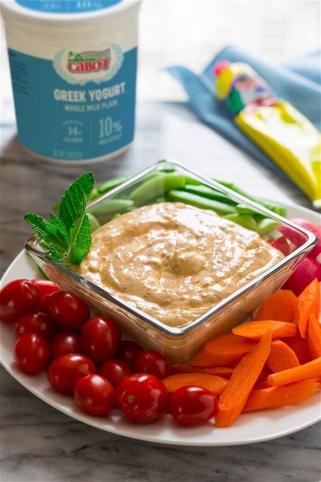 Image of Harissa and Mint Greek Yogurt Dip