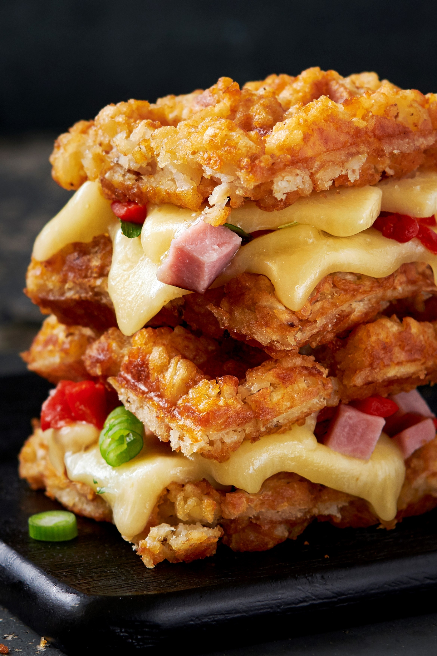 Hash Brown Waffle Grilled Cheese