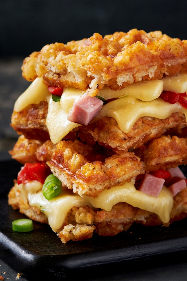 Image of Hash Brown Waffle Grilled Cheese