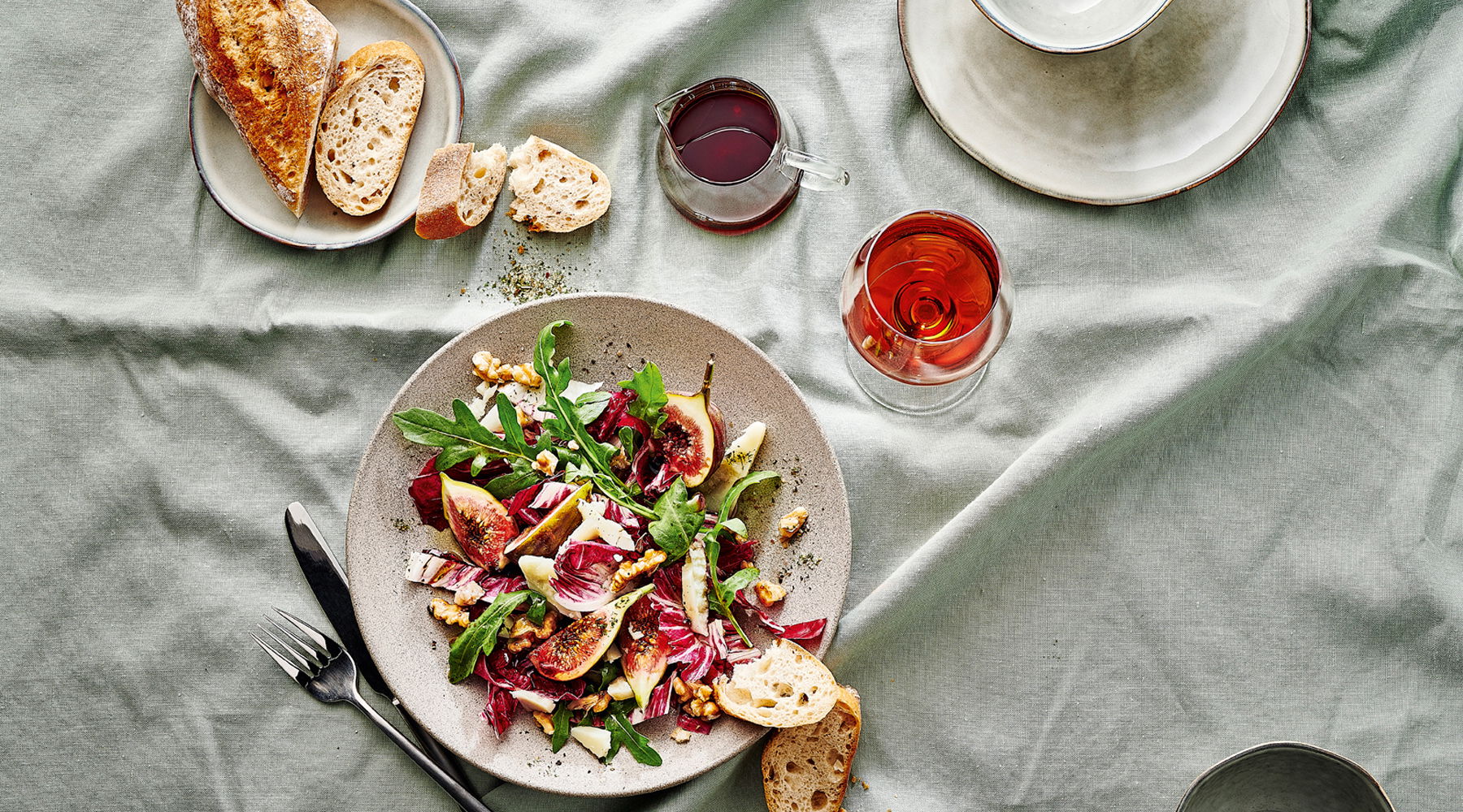 Bunter Herbstsalat mit Walnüssen, Feigen &amp; Pecorino Rezept
