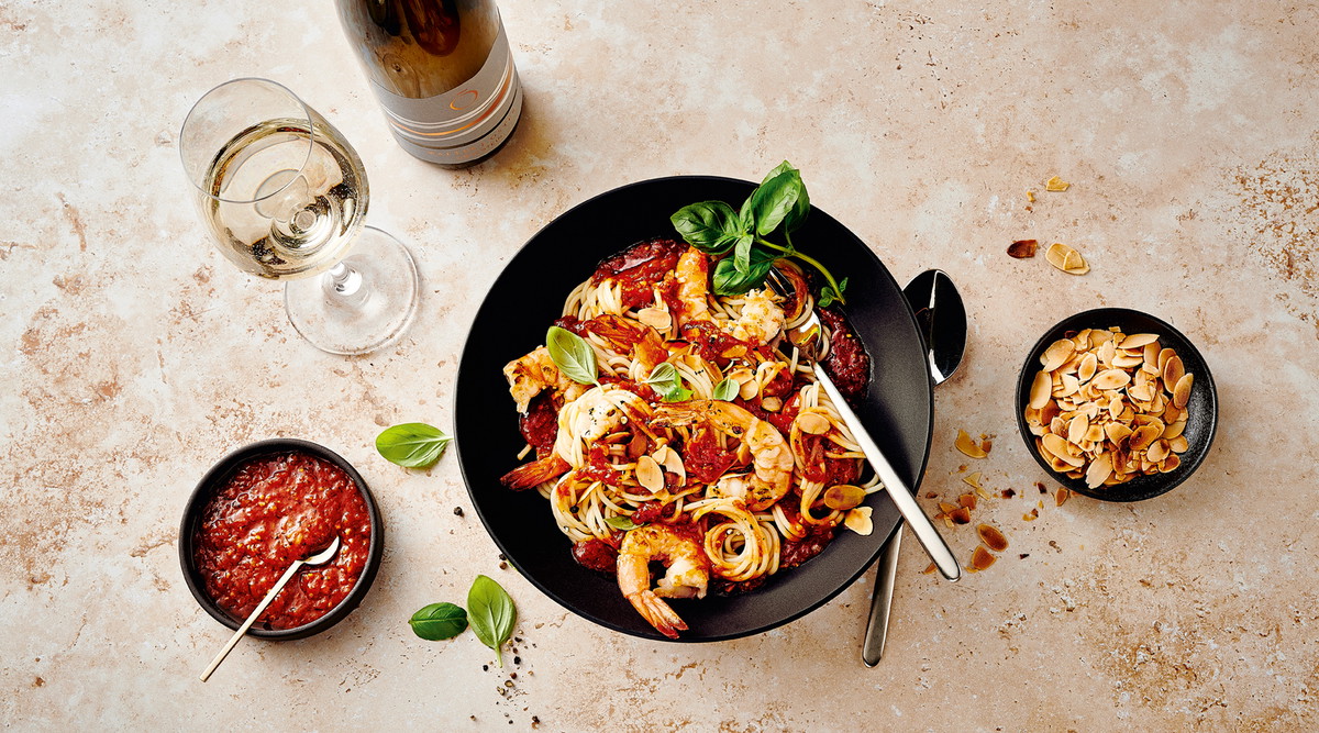 Wajos Garnelen Pasta Rezept.