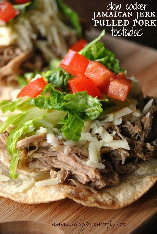 Image of Jamaican Jerk Pulled Pork Tostadas