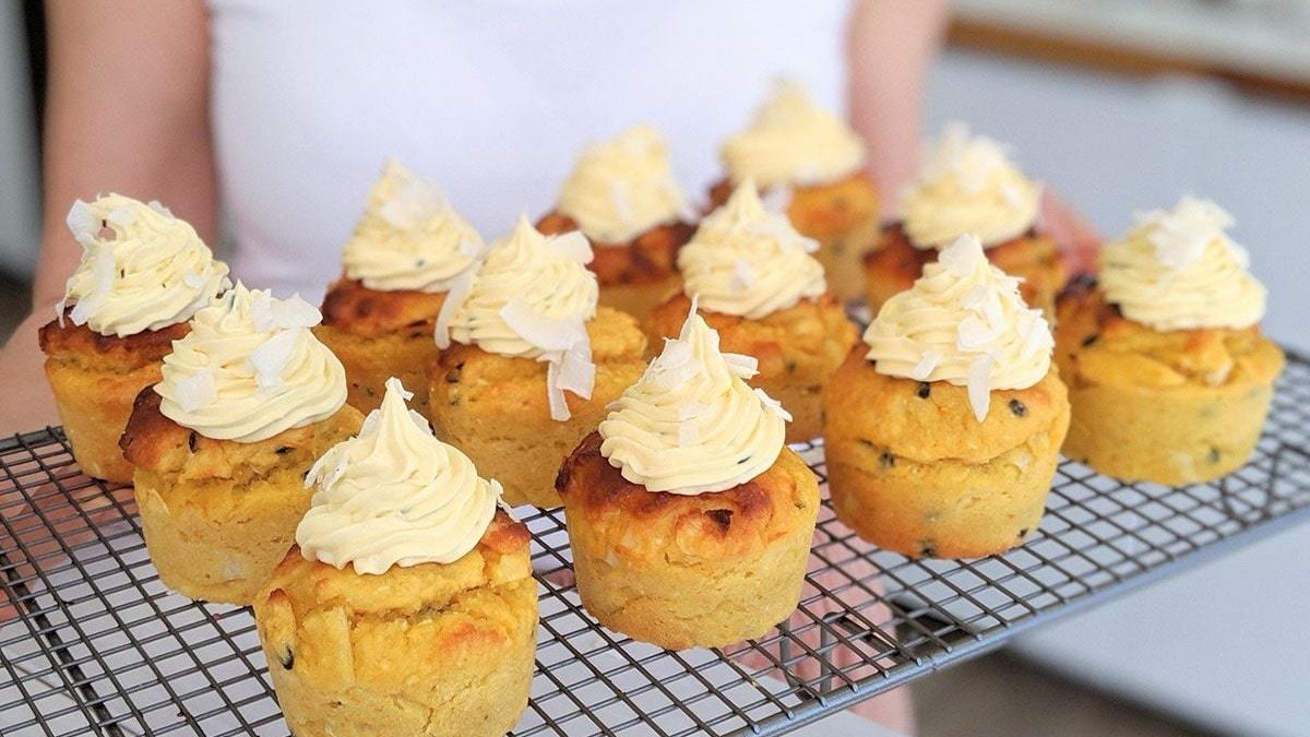 Image of Passionfruit & Coconut Protein Muffins