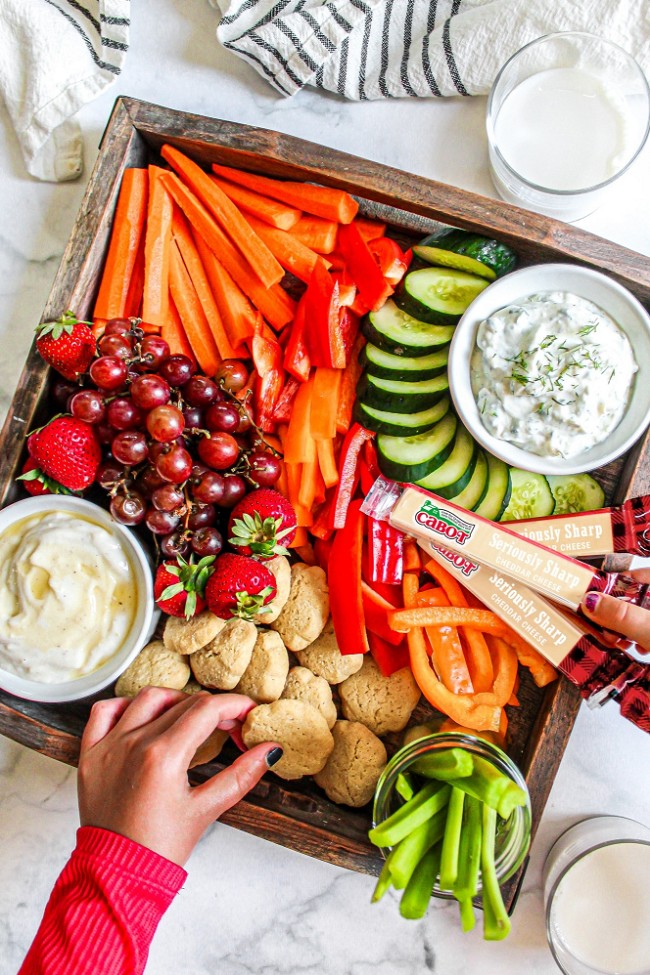 Image of Kids Snack Board with Yogurt Dips