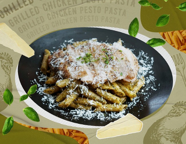 Image of Grilled Chicken with Pesto Pasta