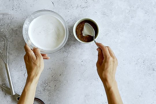 Image of Next put the cocoa powder and coconut sugar in a...
